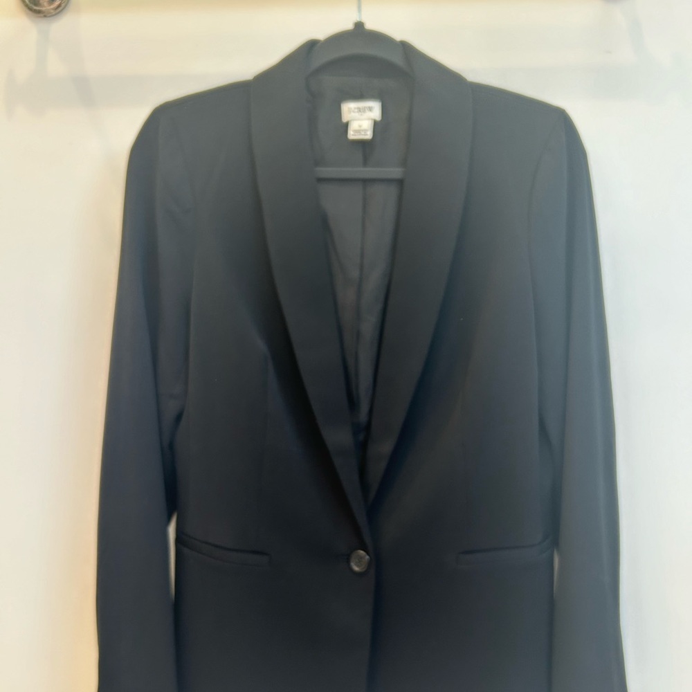 J Crew black suit jacket size 8